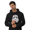 Stormtrooper inspired unisex eco raglan hoodie - Black