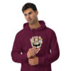 Joker Inspired Unisex Eco Friendly Raglan Hoodie - Burgundy