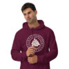 Unisex raglan ecological hoodie inspired by Nordic mythology - Burgundy