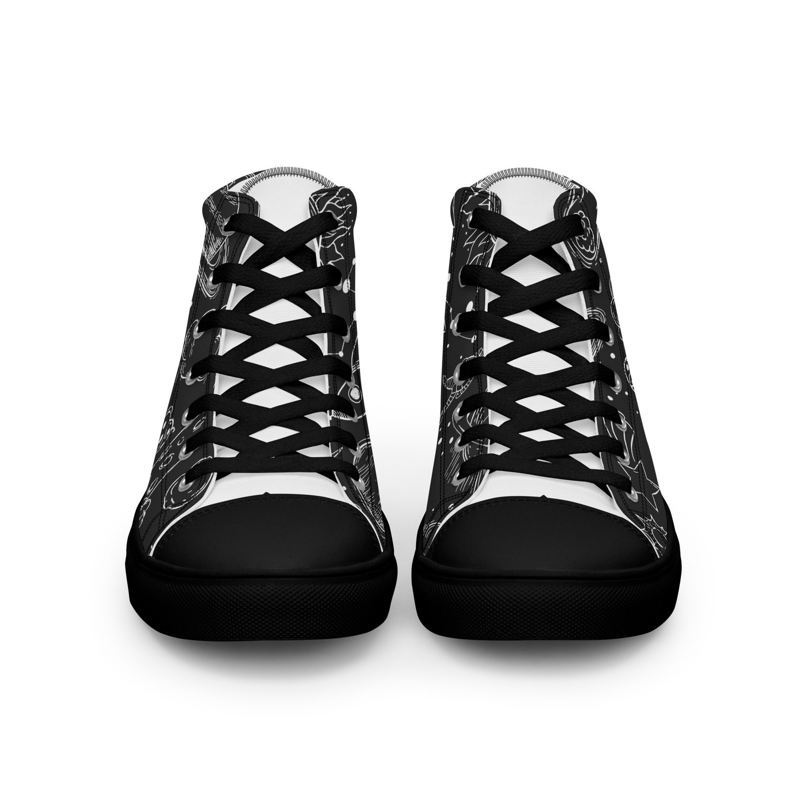 Women’s high top canvas shoes with a galactic design - Image 5