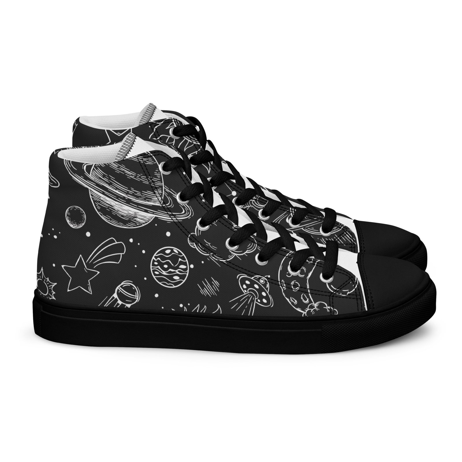 Women’s high top canvas shoes with a galactic design - Image 7