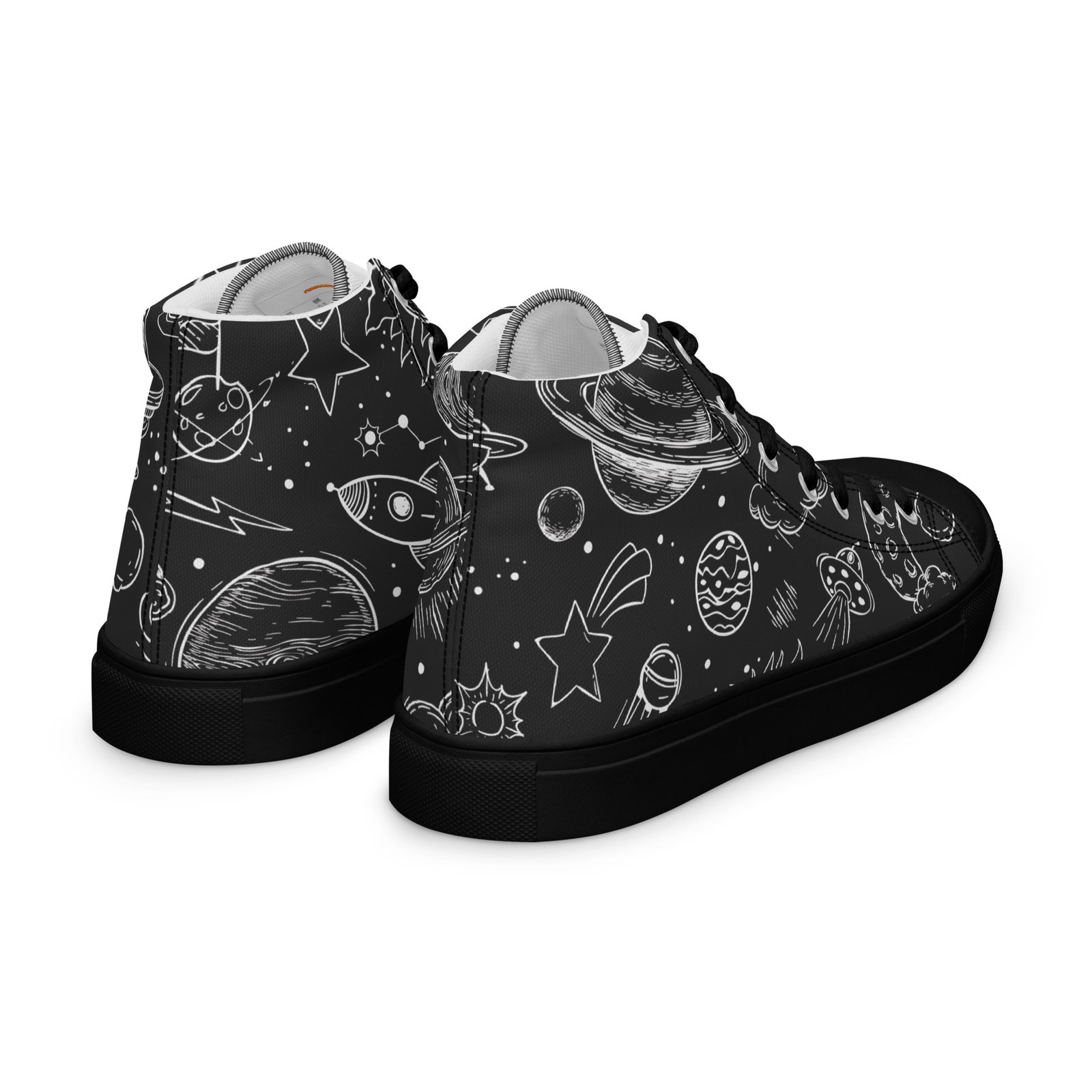 Women’s high top canvas shoes with a galactic design - Image 8