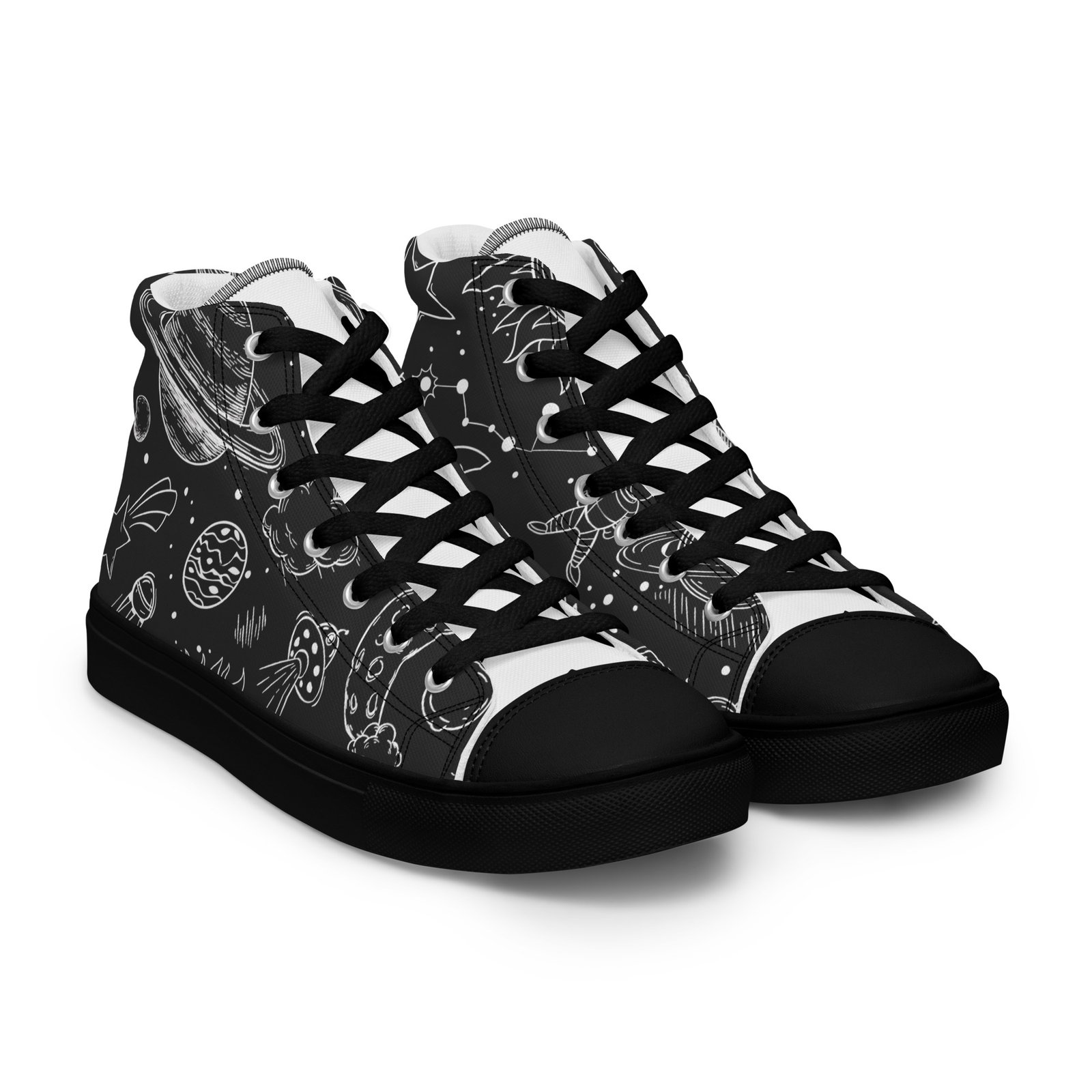 Women’s high top canvas shoes with a galactic design - Image 9
