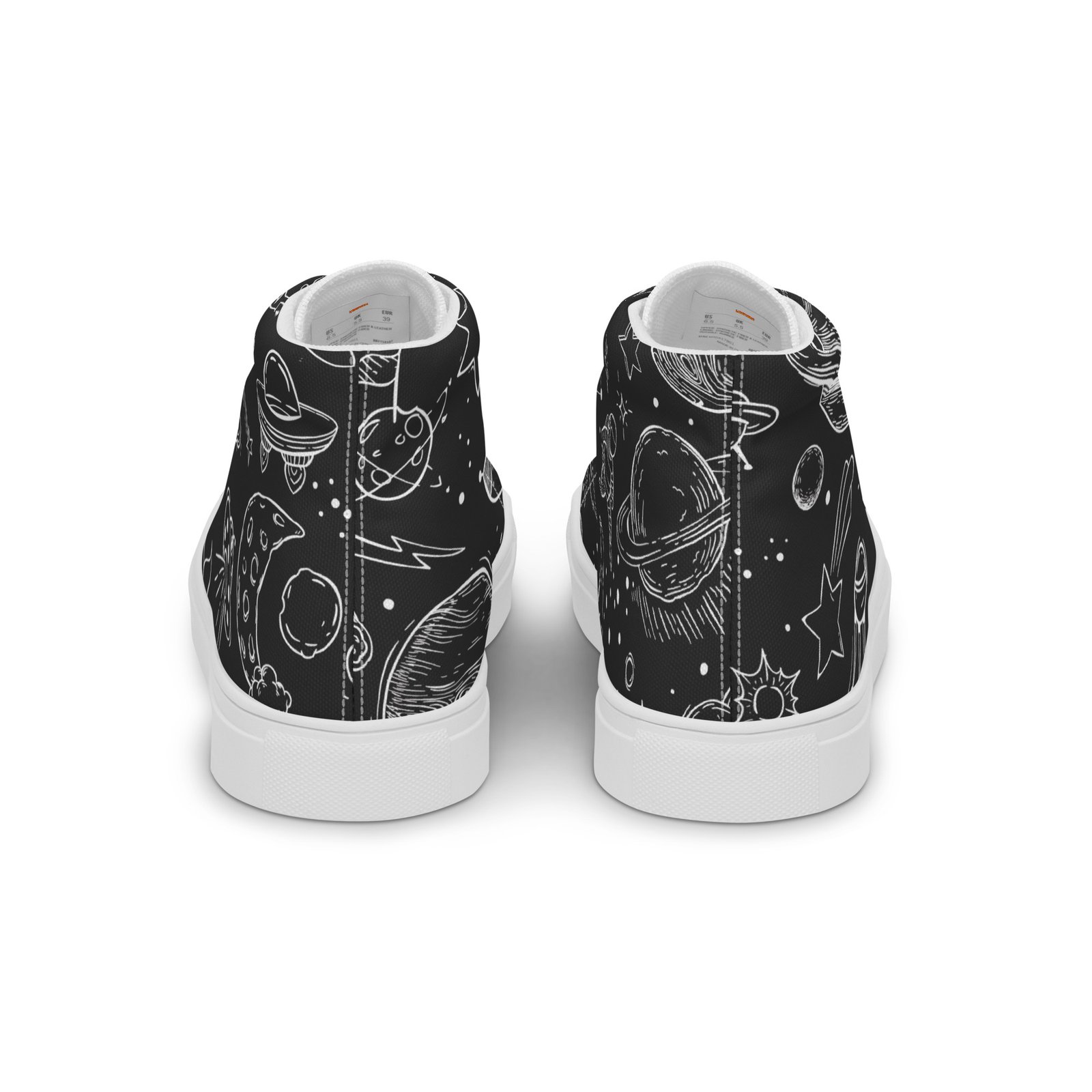 Women’s high top canvas shoes with a galactic design - Image 11