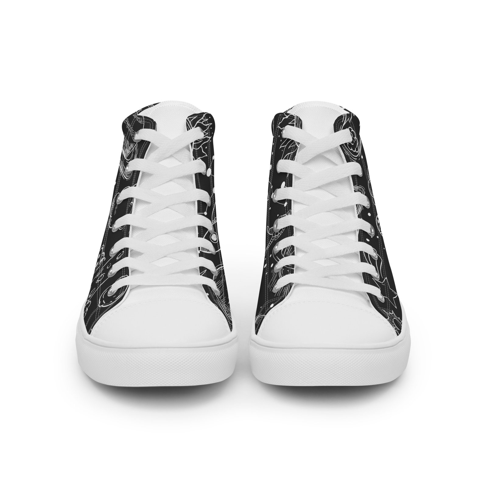 Women’s high top canvas shoes with a galactic design - Image 14
