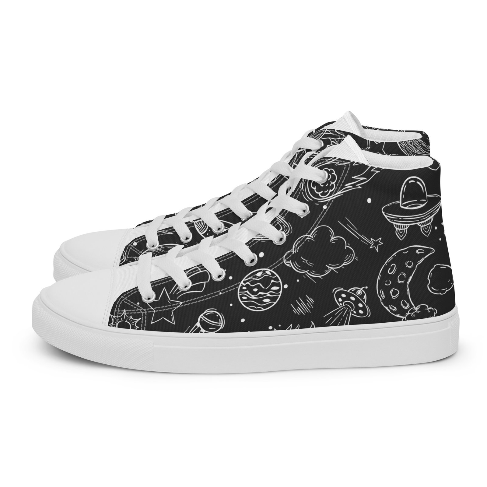 Women’s high top canvas shoes with a galactic design - Image 10