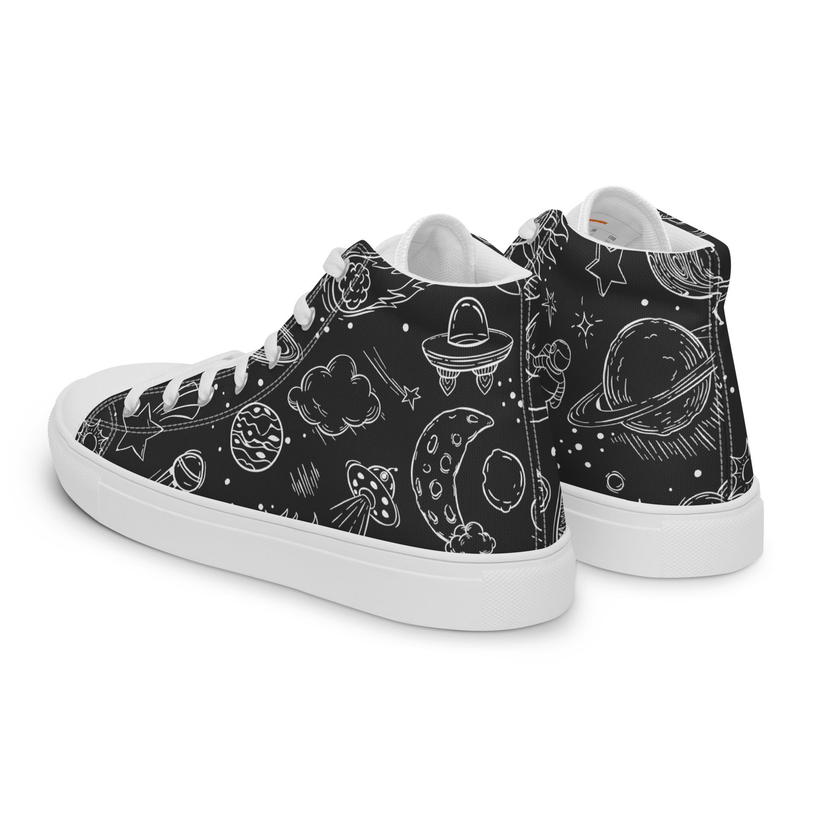 Women’s high top canvas shoes with a galactic design - Image 12